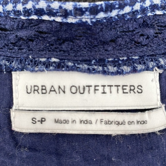 Urban Outfitters - V Neck Blouse, Blue - Picture 3 of 3